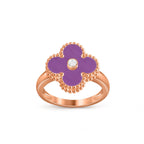 [LUXE JEWELRY]CLOVER DIAMOND RING ROSE GOLD COLLECTION