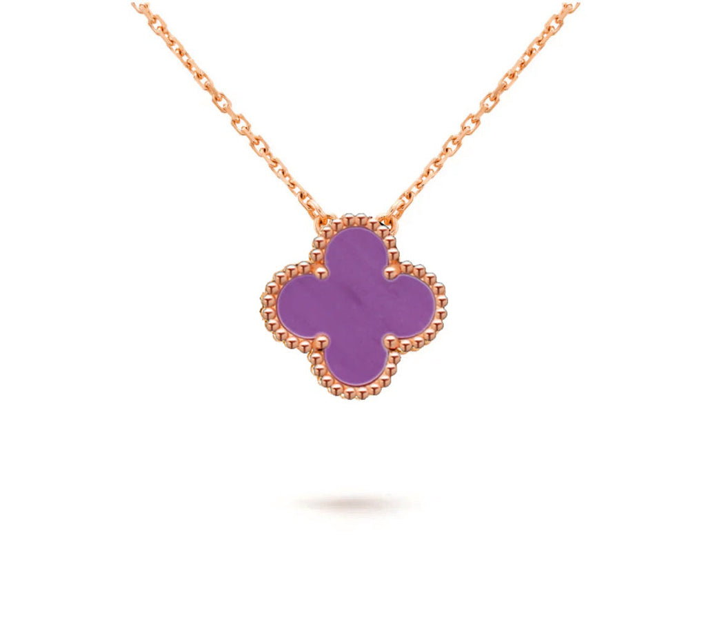 [LUXE JEWELRY]CLOVER 15MM SINGLE FLOWER NECKLACE COLLECTION