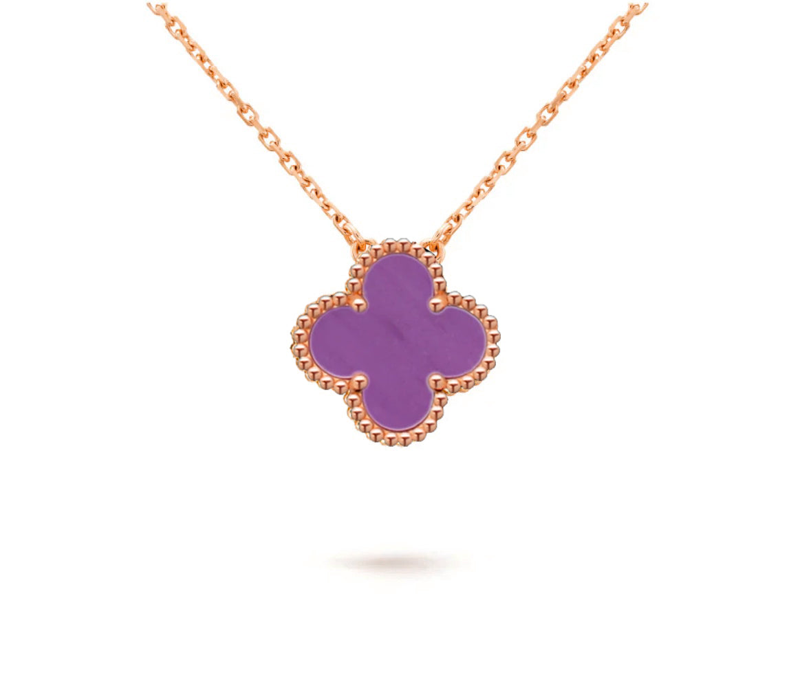 [LUXE JEWELRY]CLOVER 15MM SINGLE FLOWER NECKLACE COLLECTION
