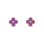 [LUXE JEWELRY]CLOVER  15MM DIAMOND EARRINGS COLLECTION