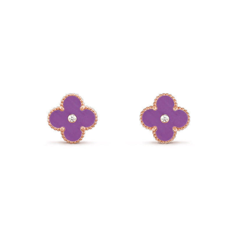 [LUXE JEWELRY]CLOVER  15MM DIAMOND EARRINGS COLLECTION