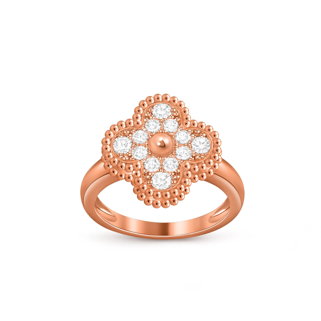 [LUXE JEWELRY]CLOVER RING ROSE GOLD COLLECTION