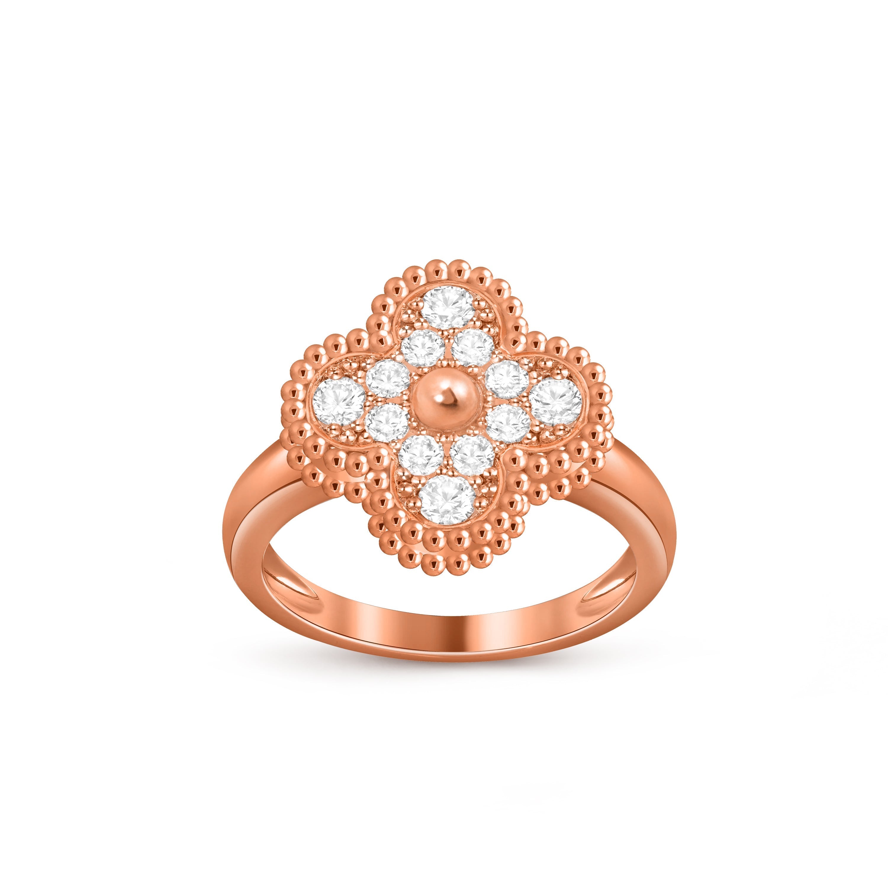 [LUXE JEWELRY]CLOVER RING ROSE GOLD COLLECTION