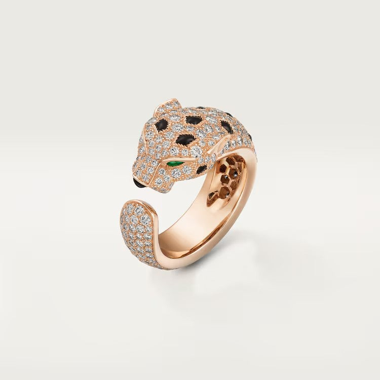 [LUXE JEWELRY] PANTHERE SPOTTED FULL DIAMOND MEDIUM RING
