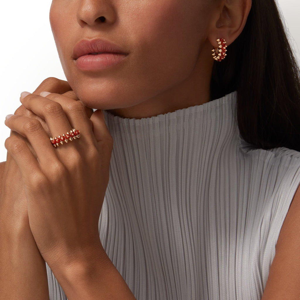 [LUXE JEWELRY] CLASH 7.9MM AGATE CHALCEDONY EARRINGS