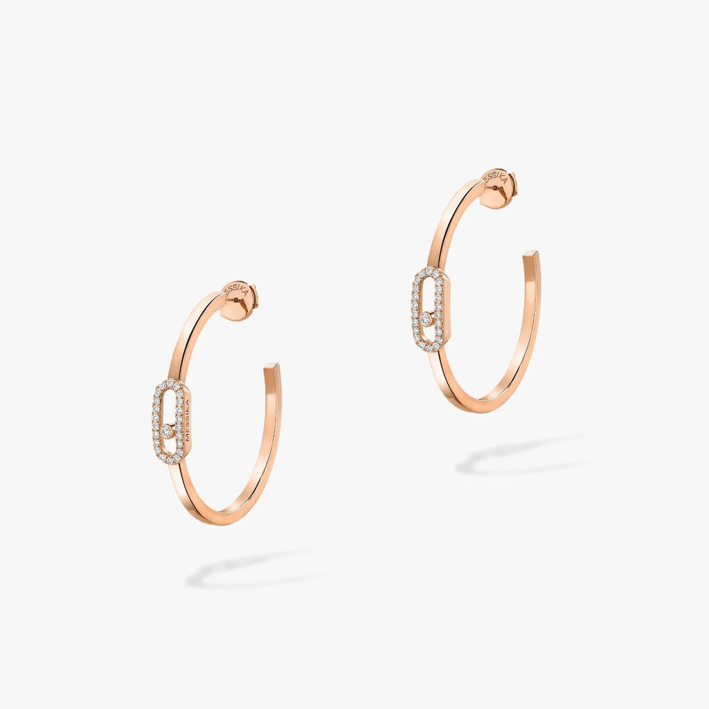 [Luxe Jewellery] CREOLES MOVE UNO PM DIAMOND EARRINGS
