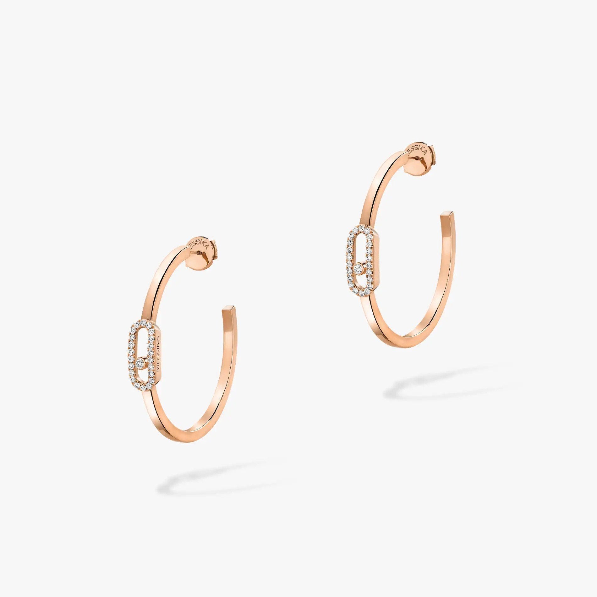 [Luxe Jewellery] CREOLES MOVE UNO PM DIAMOND EARRINGS