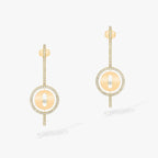 [Luxe Jewellery] LUCKY MOVE ARROW PINK GOLD DIAMOND EARRINGS