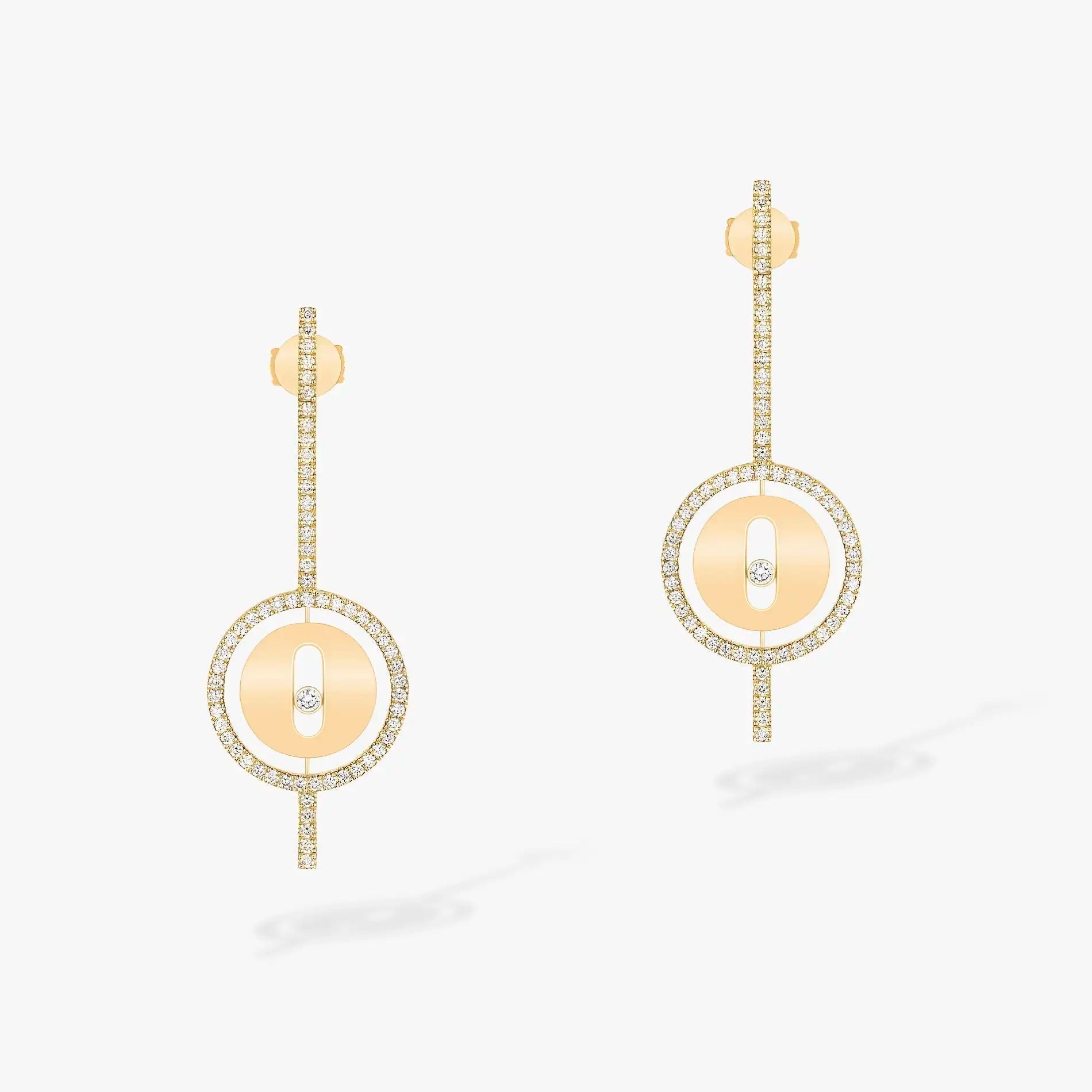 [Luxe Jewellery] LUCKY MOVE ARROW PINK GOLD DIAMOND EARRINGS