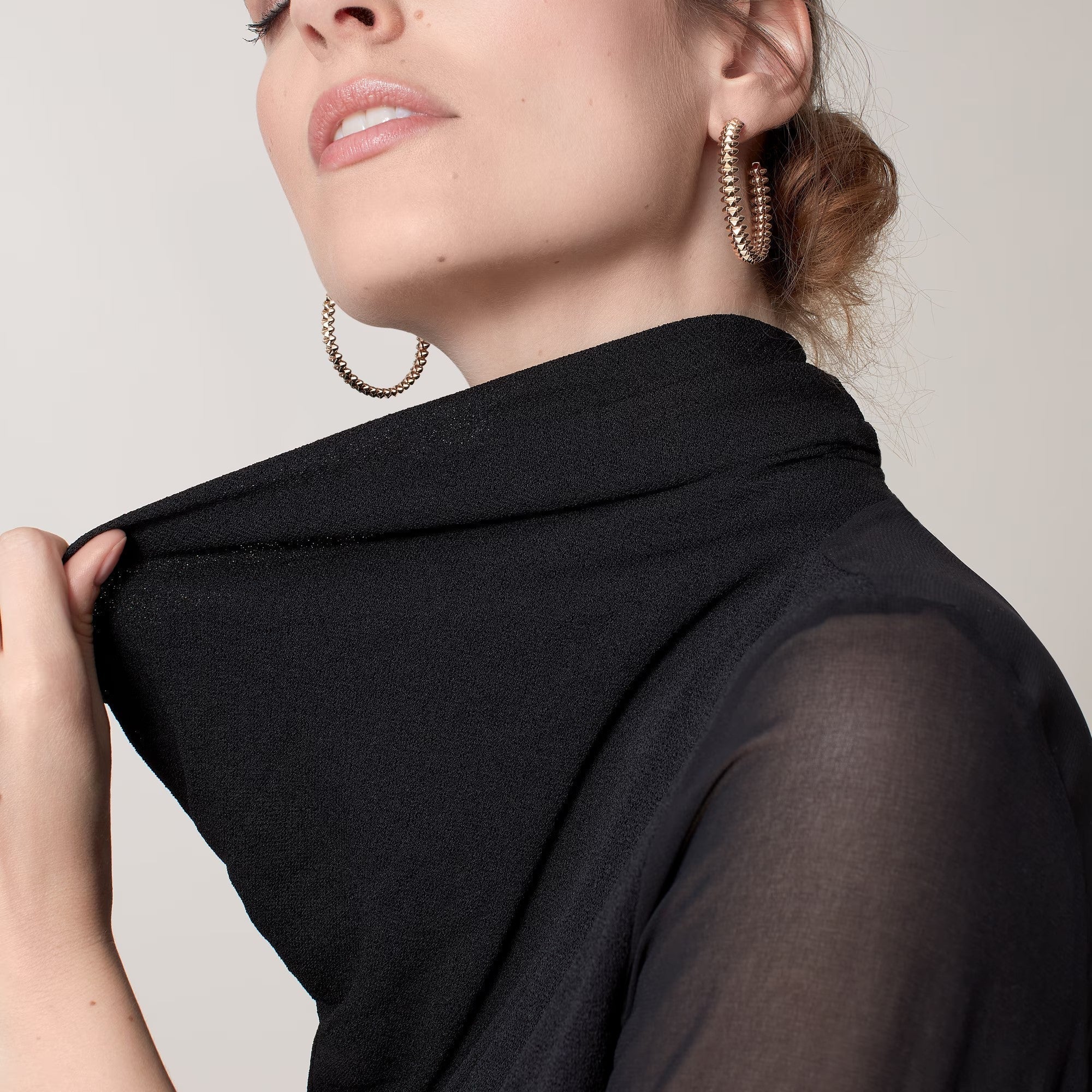 [LUXE JEWELRY] CLASH HOOP LARGE EARRINGS