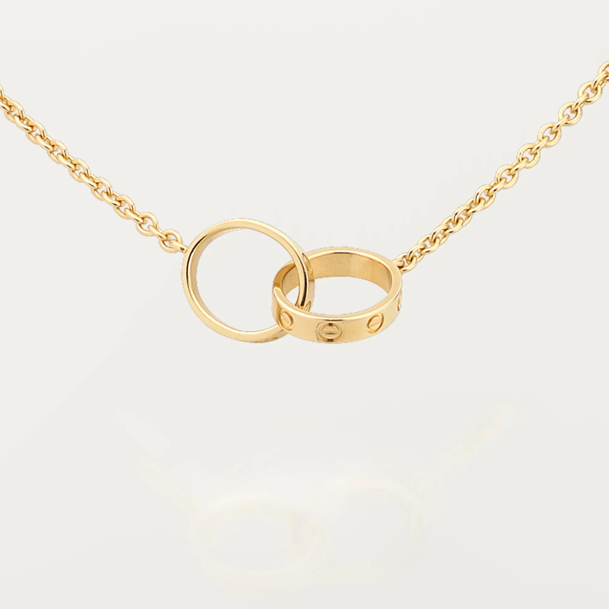 [LUXE JEWELRY] LOVE DOUBLE RING NECKLACE