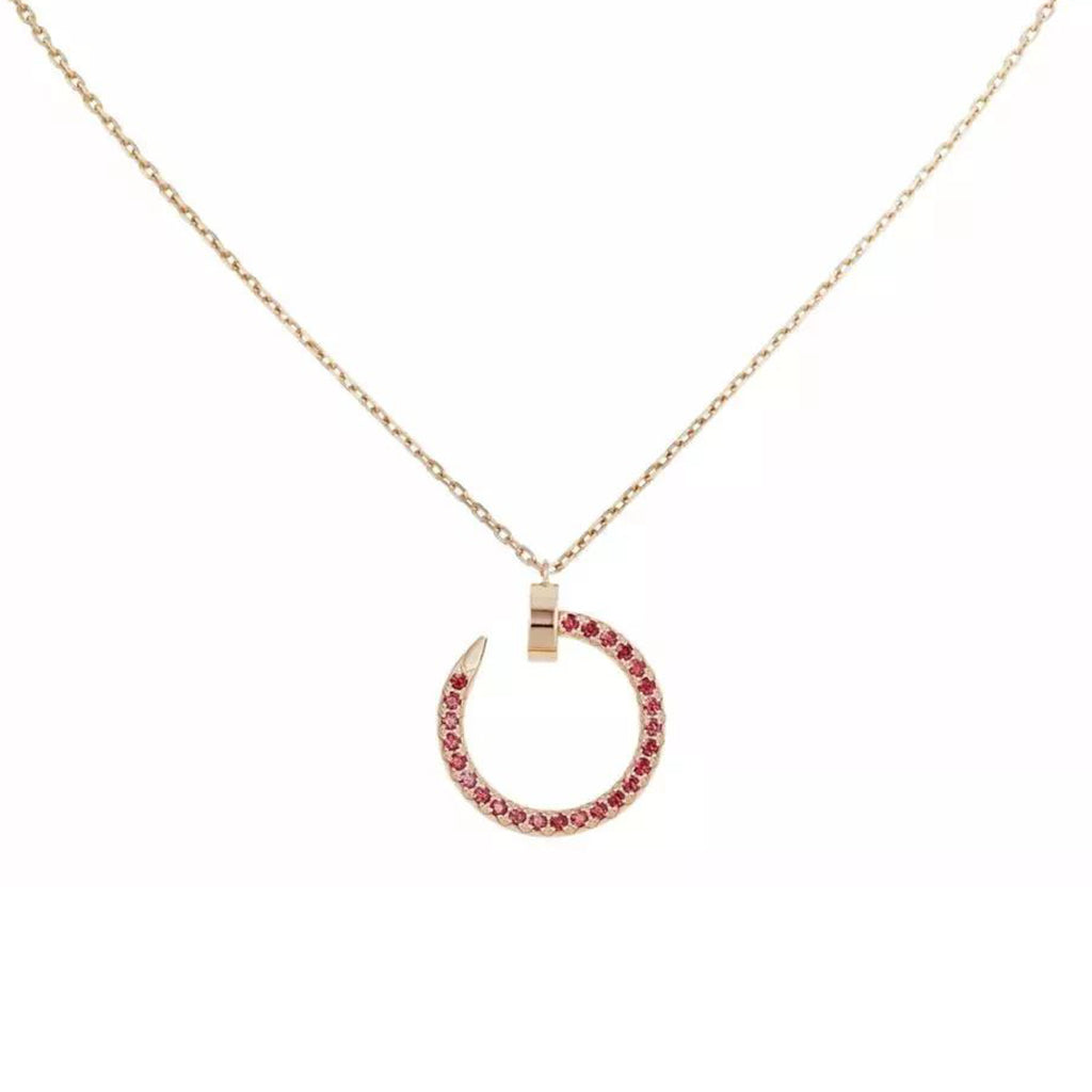 [LUXE JEWELRY] JUSTE NECKLACE RED FULL DIAMONDS