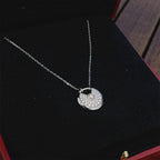 [Luxe]AMULETTE SILVER FULL DIAMOND NECKLACE