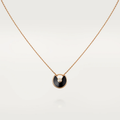 [Luxe]AMULETTE ROSE GOLD ONYX NECKLACE