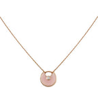[Luxe]AMULETTE ROSE GOLD PINK MOP NECKLACE