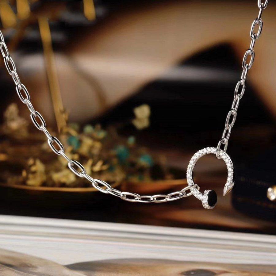 [LUXE JEWELRY] JUSTE NECKLACE FULL DIAMONDS
