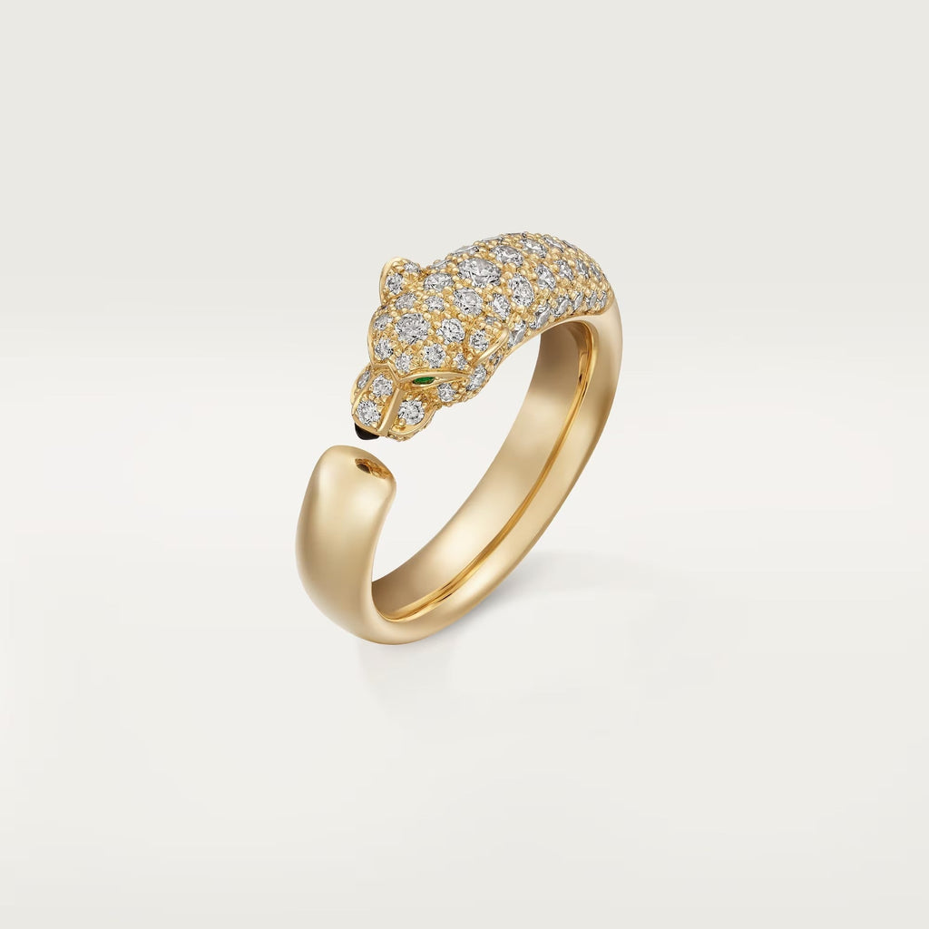 [LUXE JEWELRY] PANTHERE HALF DIAMOND SMALL RING