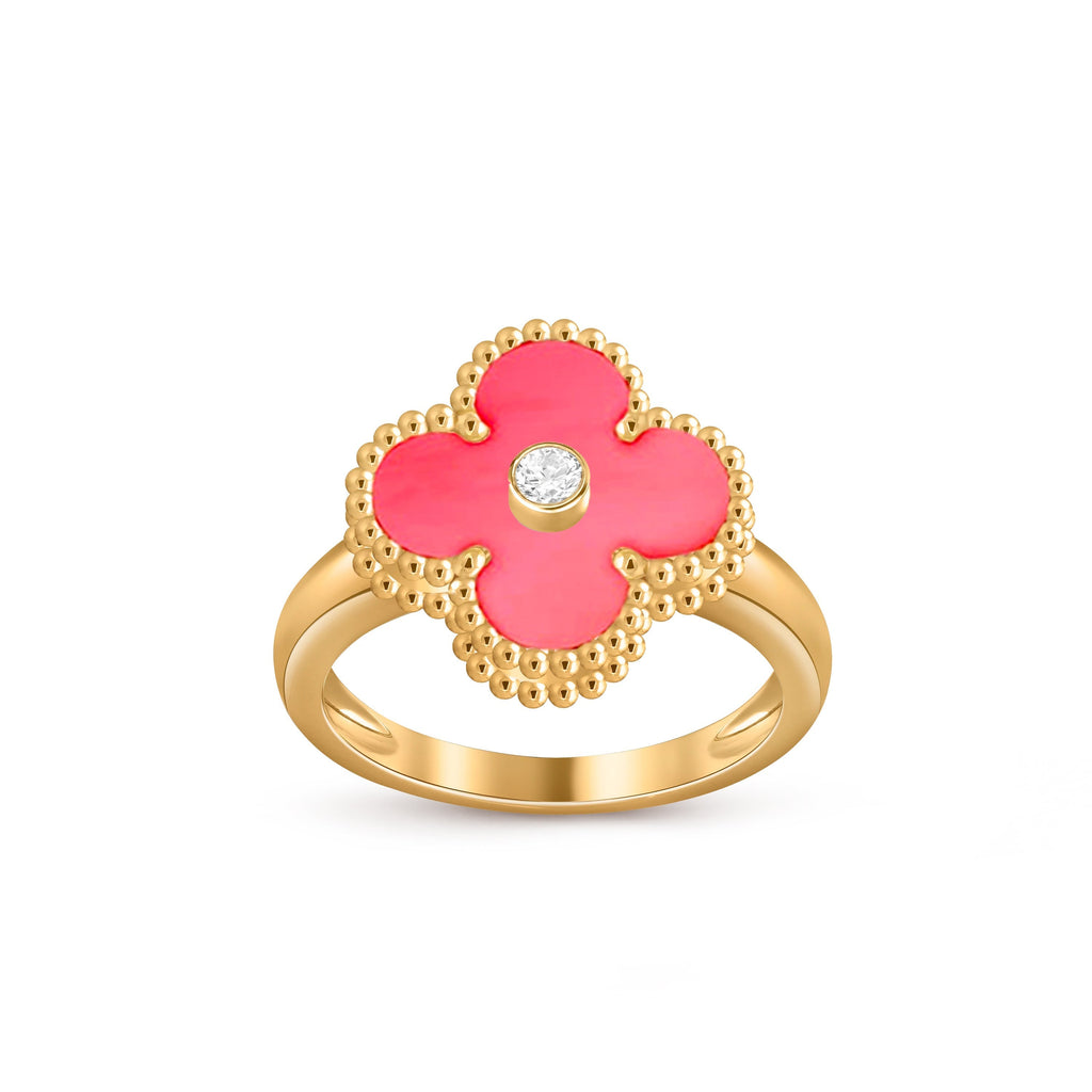 [LUXE JEWELRY]CLOVER DIAMOND RING GOLD COLLECTION