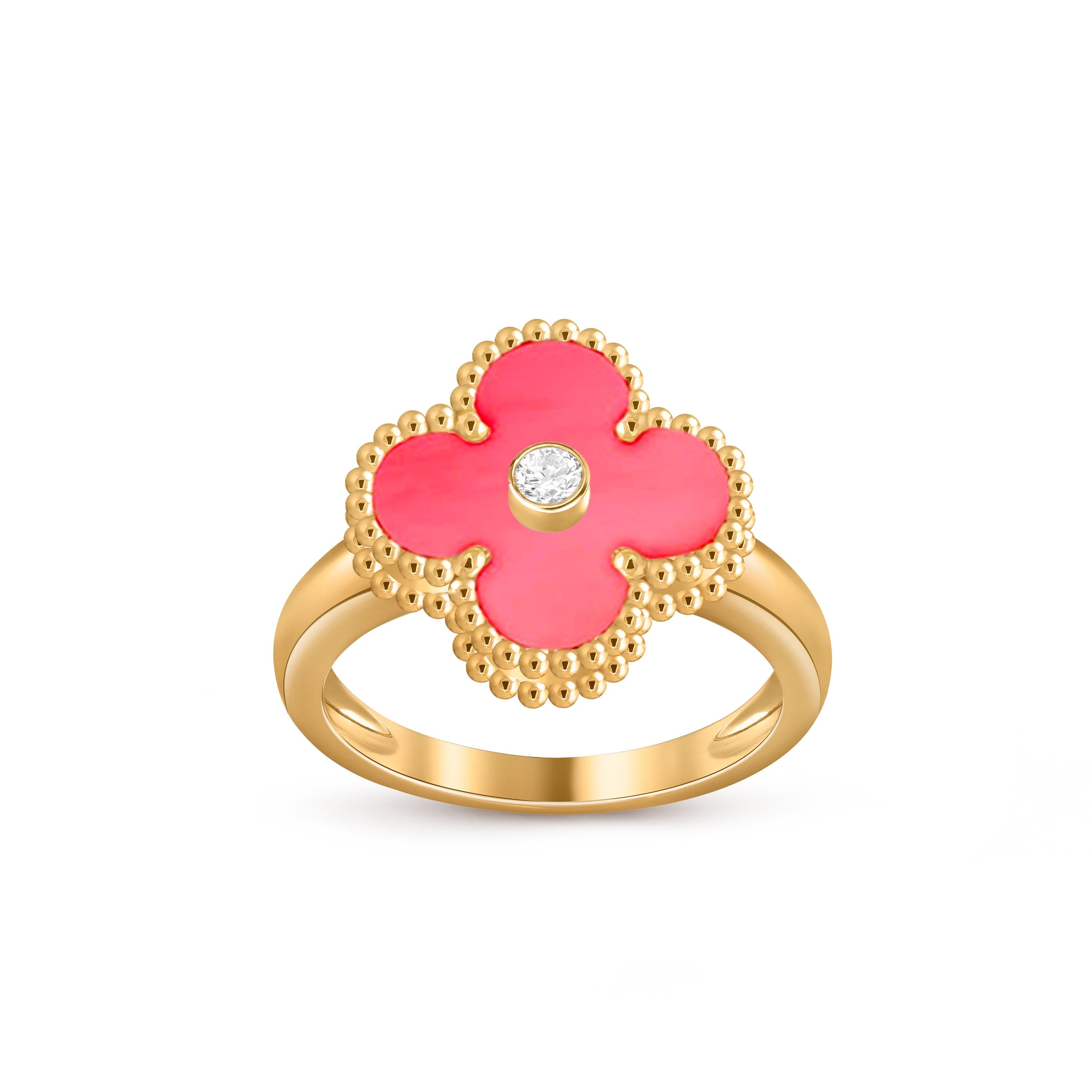 [LUXE JEWELRY]CLOVER DIAMOND RING GOLD COLLECTION