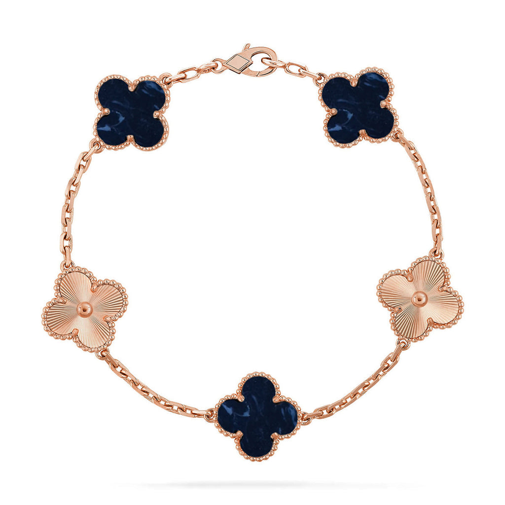 [LUXE JEWELRY]CLOVER 5 MOTIF PIETERSITE BRACELET COLLECTION