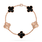 [LUXE JEWELRY] CLOVER 5 MOTIF PULSAR STONE BRACELET COLLECTION