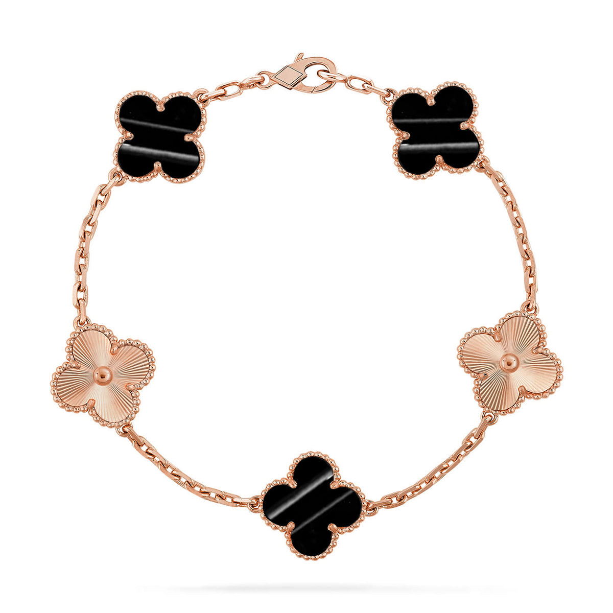 [LUXE JEWELRY] CLOVER 5 MOTIF PULSAR STONE BRACELET COLLECTION