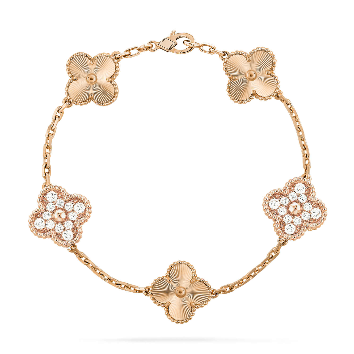[LUXE JEWELRY] CLOVER 5 MOTIF LASER BRACELET COLLECTION