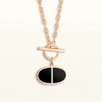 [LUXE JEWELRY]CHAINE VERSO BLACK CERAMIC NECKLACE