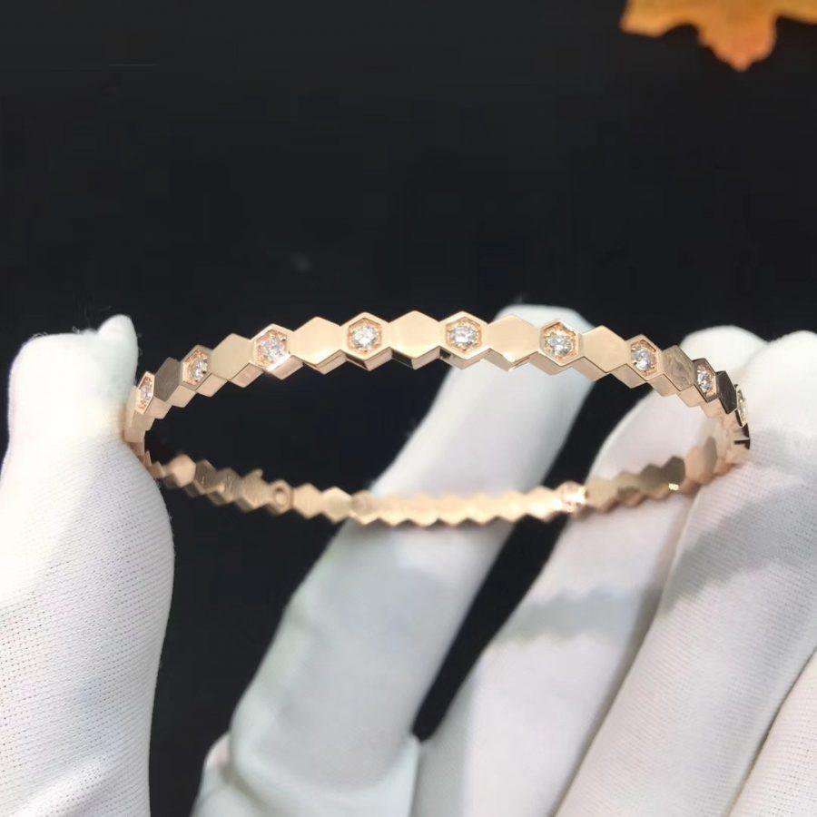 [LUXE JEWELRY]BEE LOVE PINK GOLD DIAMOND BRACELET