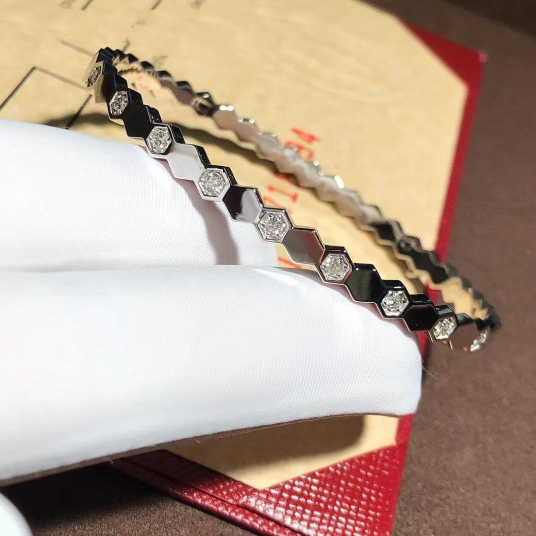 [LUXE JEWELRY]BEE LOVE SILVER DIAMOND BRACELET