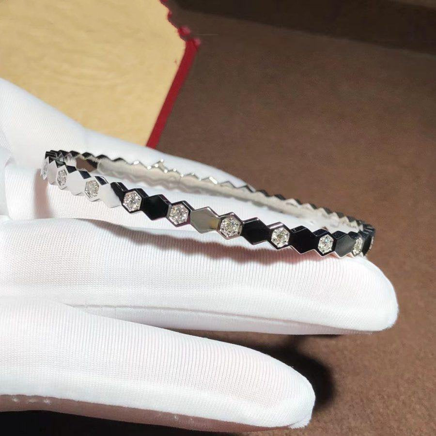 [LUXE JEWELRY]BEE LOVE SILVER DIAMOND BRACELET