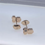 [LUXE JEWELRY]BEE LOVE PINK GOLD DIAMOND EARRINGS