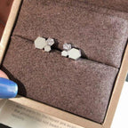 [LUXE JEWELRY]BEE LOVE SILVER DIAMOND EARRINGS