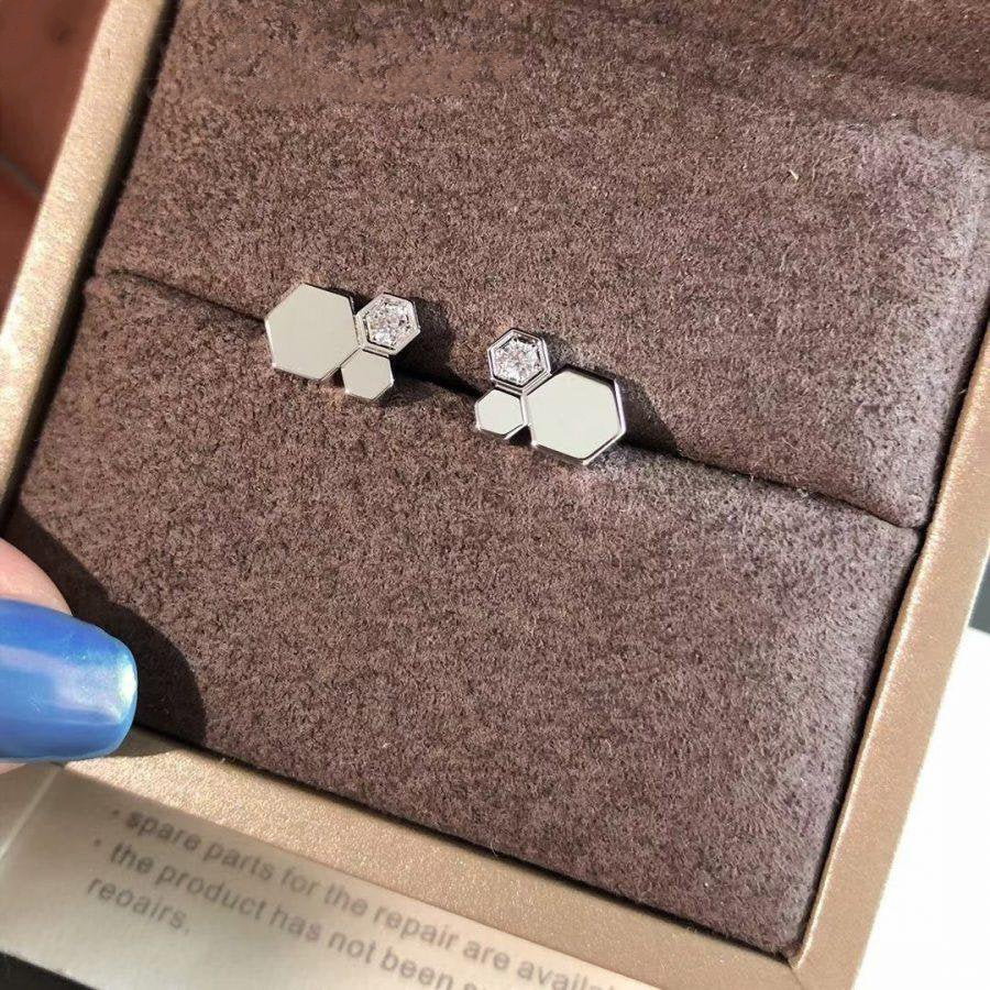 [LUXE JEWELRY]BEE LOVE SILVER DIAMOND EARRINGS