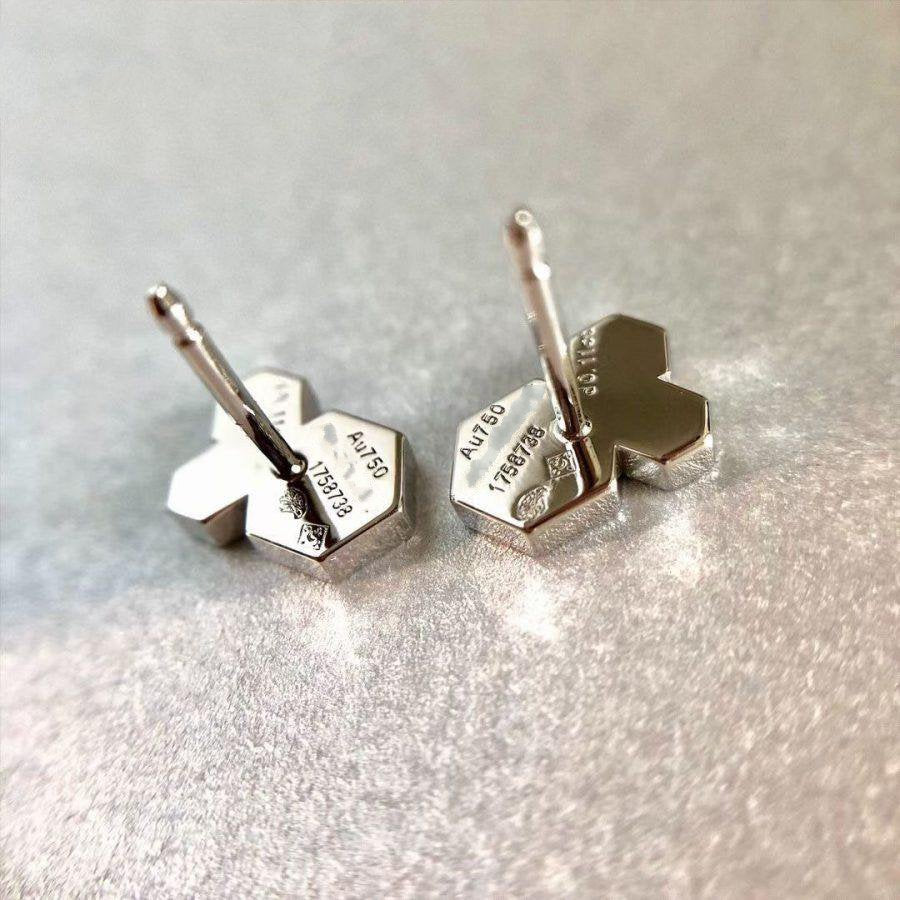 [LUXE JEWELRY]BEE LOVE SILVER DIAMOND EARRINGS