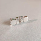 [LUXE JEWELRY]BEE LOVE SILVER DIAMOND EARRINGS