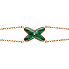 [LUXE JEWELRY]JEUX BRACELET MALACHITE PINK GOLD 1 DIAMOND