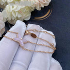 [LUXE JEWELRY]JEUX BRACELET PINK MOP PINK GOLD 1 DIAMOND