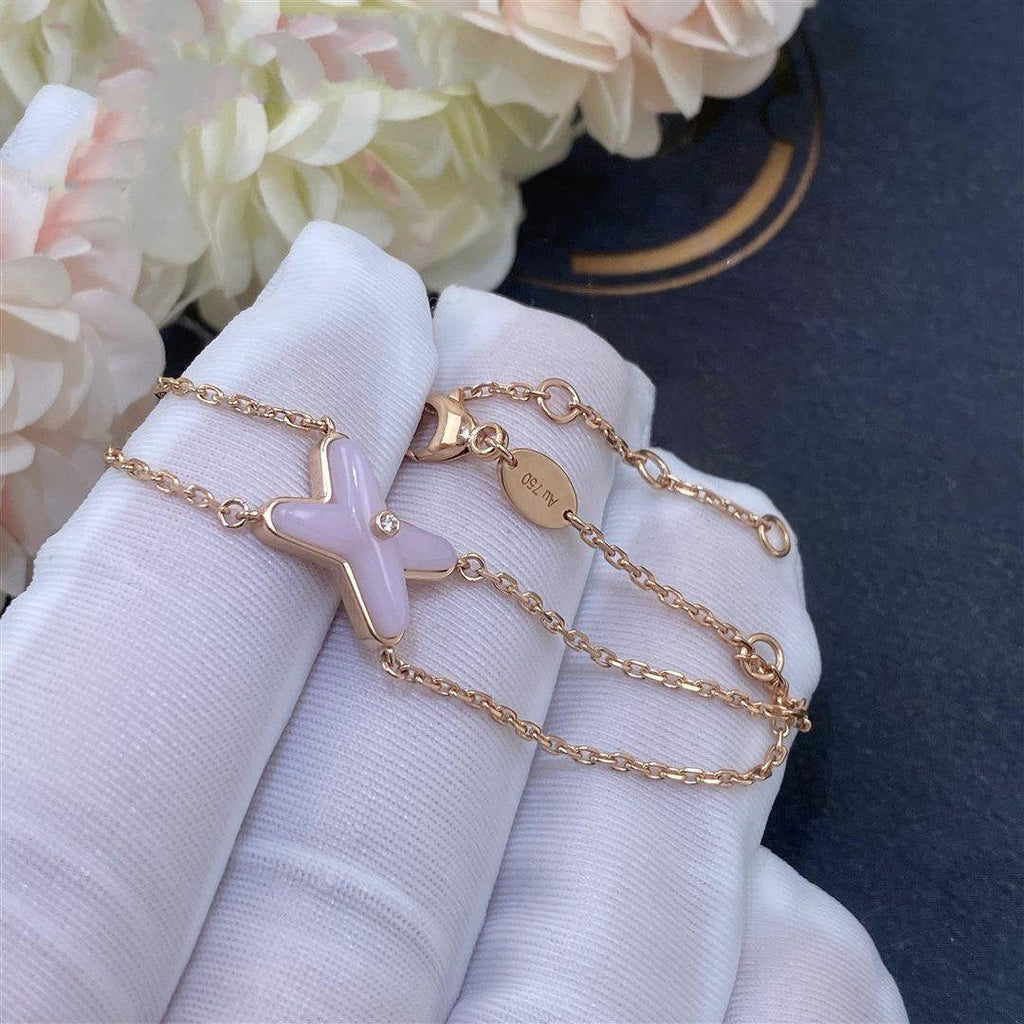 [LUXE JEWELRY]JEUX BRACELET PINK MOP PINK GOLD 1 DIAMOND
