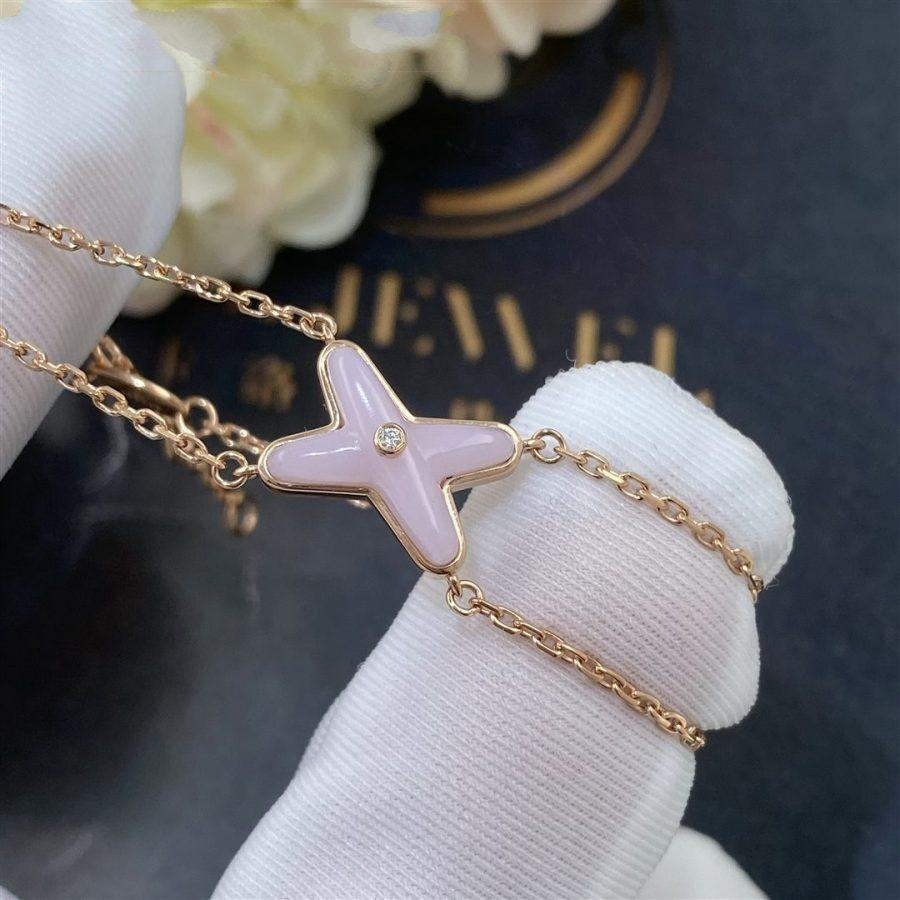 [LUXE JEWELRY]JEUX BRACELET PINK MOP PINK GOLD 1 DIAMOND