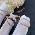 [LUXE JEWELRY]JEUX BRACELET PINK MOP PINK GOLD 1 DIAMOND