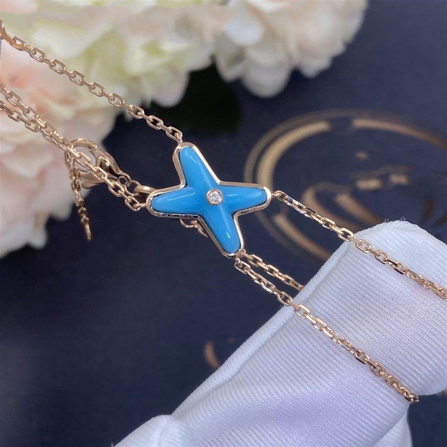 [LUXE JEWELRY]JEUX BRACELET TURQUOISE PINK GOLD 1 DIAMOND