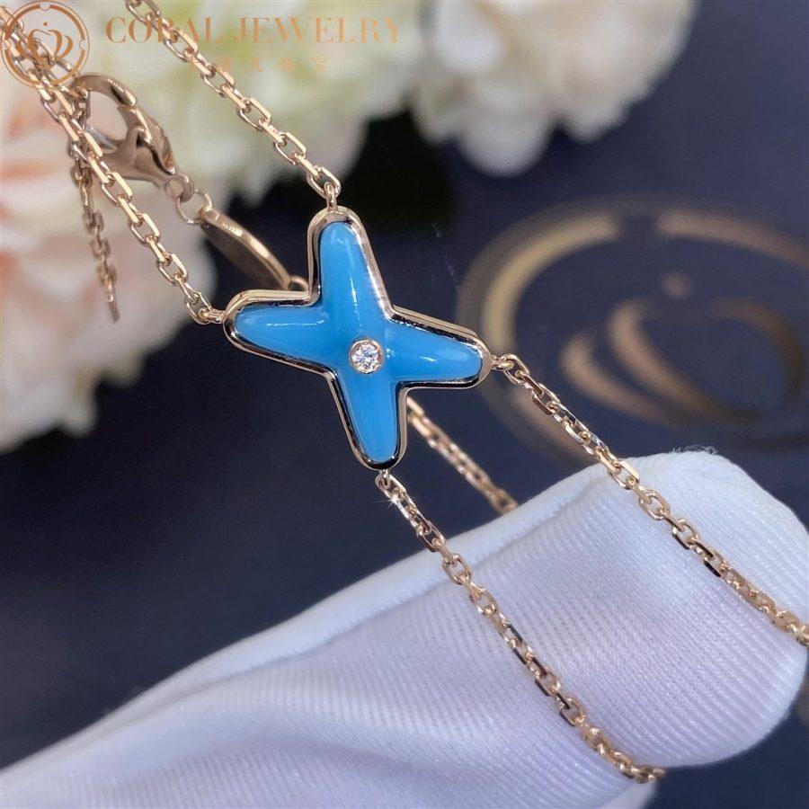[LUXE JEWELRY]JEUX BRACELET TURQUOISE PINK GOLD 1 DIAMOND