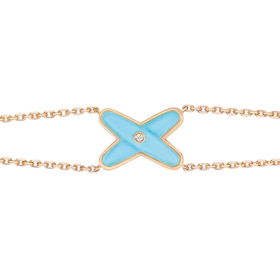 [LUXE JEWELRY]JEUX BRACELET TURQUOISE PINK GOLD 1 DIAMOND