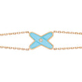 [LUXE JEWELRY]JEUX BRACELET TURQUOISE PINK GOLD 1 DIAMOND
