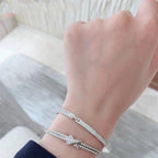 [LUXE JEWELRY]JEUX DE BRACELET DIAMONDS SILVER