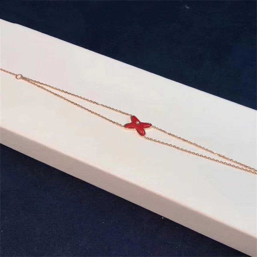 [LUXE JEWELRY]JEUX BRACELET CARNELIAN PINK GOLD 1 DIAMOND