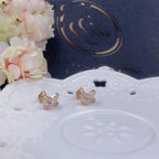 [LUXE JEWELRY]JEUX DE PINK GOLD DIAMOND EARRINGS