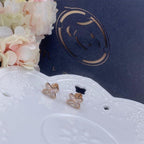 [LUXE JEWELRY]JEUX DE PINK GOLD DIAMOND EARRINGS