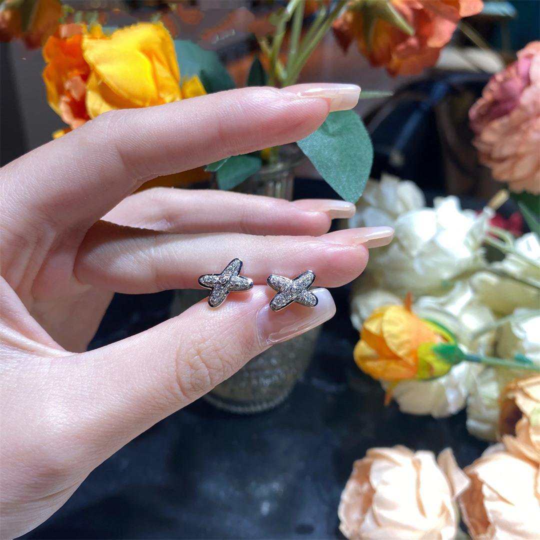 [LUXE JEWELRY]JEUX DE SILVER DIAMOND EARRINGS